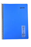 Mynote Flex A4 80 Yaprak Kareli Spiralli Plastik Neon Kapak Defter