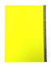 Mynote Flex A4 60 Yaprak Kareli Spiralli Plastik Neon Kapak Defter
