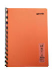 Mynote Flex A4 60 Yaprak Kareli Spiralli Plastik Neon Kapak Defter
