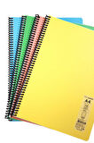 Mynote Flex A4 72 Yaprak Çizgili Spiralli Plastik Kapak Defter Pastel