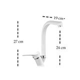 Venita Beyaz Batarya Seti Pirus (Banyo+Eviye+Lavabo)