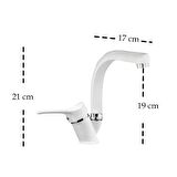 Venita Beyaz Batarya Seti Pirus (Banyo+Eviye+Lavabo)