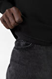 Siyah Erkek Basic Sweatshirt