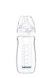 Isıya Dayanıklı Cam Biberon 240 Ml Beyaz