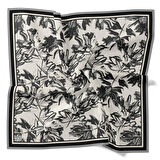 Levidor Tivil İpek Eşarp 4091 - 9 Siyah Karışık Desen