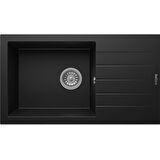Real Stone P010 ASSOS 76 XL Siyah Granit Mutfak Eviyesi 76x43.5 cm