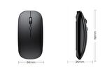 TechTic Sessiz Wireless Bluetooth Kablosuz Mouse Ergonomik Şarjlı 2.4Ghz Fare