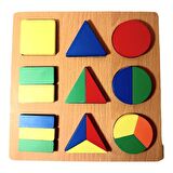 BAK GEL AL 3 Parça Ahşap geometrik şekilleri öğreniyorum