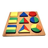 BAK GEL AL 3 Parça Ahşap geometrik şekilleri öğreniyorum