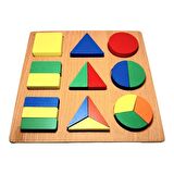 BAK GEL AL 3 Parça Ahşap geometrik şekilleri öğreniyorum