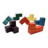Ahşap Eğitici Küp ve Şekil Oluşturma Puzzle (Soma Küpü)