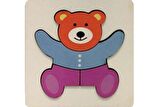 Mini Ahşap Ayı Puzzle