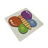 Mini Ahşap Kelebek Puzzle