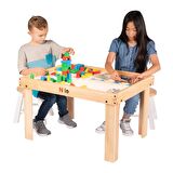 Ahşap Masa ve 2 Sandalyeli Set
