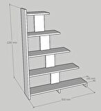 Emkawood Step Kitaplık Safir