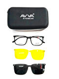AVVA 9358 C1 POLARİZE&ANTİFAR KLİPSLİ ERKEK GÜNEŞ GÖZLÜĞÜ