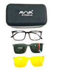 AVVA 9358 C8 POLARİZE&ANTİFAR KLİPSLİ ERKEK GÜNEŞ GÖZLÜĞÜ