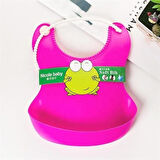 BUFFER® Çocuk Bebek Mama Önlüğü Dökülme Engelleyici Bükülebilir Pembe