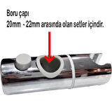 Aletçantam Asansör Sürgülü Duş Askısı Ayarlı Ray Mafsal -(20-22mm çaplı borular için)