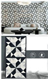 60x30cm Shiny Çizgili Geometrik Yapışkanlı Karavan Prefabrik Banyo Wc Duvar Kaplama Paneli