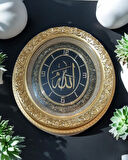 ALLAH YAZILI SAAT SİYAH GOLD 52*60 CM