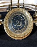 ALLAH YAZILI SAAT SİYAH GOLD 52*60 CM