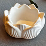 Dekoratif Minimalist Mistik Lotus Mumluk 3 Adet