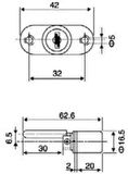 Canex Merkezi Çekmece Kilidi 16mm