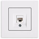Günsan Eqona Tekli Data Prizi (RJ45 Cat6), Beyaz