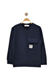 Şardonlu Cep Detaylı Erkek Çocuk Sweatshirt