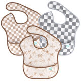 Bumkins SuperBib Önlük - 3lü Paket Palms + Checks