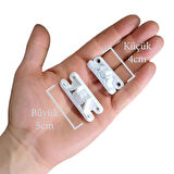 Aletçantam Pvc Kapı Pencere Sineklik Beyaz Plastik Çıt Çıt Kilit Menteşe Küçük Boy 4cm -10 Adet