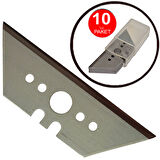 Trapez Maket Bıçağı Yedeği 19mm Trapezoid Falçata Üçgen Baklava Kısa Yedek Bıçak -10 Lu Paket