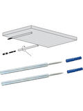 Metal Gizli Raf Tutucu Dekoratif Duvar Bağlantısı 1Çift -14cm