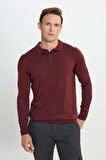 Standart Fit Normal Kesim Polo Yaka Triko Kazak