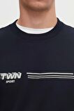 Twn Slim Fit Lacivert Düz Sweatshirt 2ECE25ORT0689