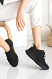 Kadın Triko Sneaker Bağcıklı Çorap Bileklik Detaylı Spor Ayakkabı 017