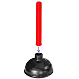 Kauçuk Lavabo Pompası Tıkanıklık Açıcı Lastik Pompa - Küçük boy 12cm