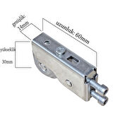 Küçük Vega Sürgülü Kapak Gardrop Tekerleği Makara Dolap Tekeri Seti