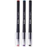 Scrikss Speed Gel Tükenmez Kalem 0.7 Siyah-Mavi-Kırmızı
