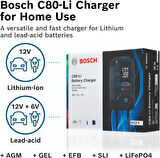 Bosch C80-Lİ Aku Şarj Cihazı 6V / 12V 15A 0189921080 Bosch Lifepo4