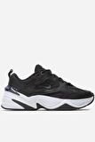 Nike M2K Tekno Leather Unisex Sneaker Hakiki Deri Spor Ayakkabı Siyah Yükseklik 4cm