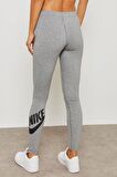 Nike Sportswear Essantial Leggins Clup Gri Melanj 