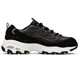 Skechers Air Cooled Memory Foam D'lites Glamour Feels Leather Sneaker Hakiki Deri Hafızalı Taban Günlük Spor Ayakkabı Siyah