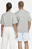 Nike Sportswear Basic Tee Cotton Unisex Grey Yazlık ince Tişört Gri