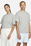 Nike Sportswear Basic Tee Cotton Unisex Grey Yazlık ince Tişört Gri