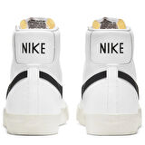 Nike Blazer Mid 77 VNTG  Mens Leather Sneaker White Hakiki Deri Erkek Günlük Spor Ayakkabı Beyaz-Siyah Swoosh