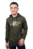 Erkek Nyc Haki Kapüşonlu Sweatshirt-224