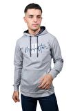 Erkek Nyc Açık Gri Kapüşonlu Sweatshirt-223