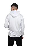 Erkek Power Beyaz Kapüşonlu Sweatshirt -2803